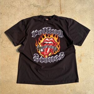 Vintage Thai Rolling Stones Black Graphic T-Shirt